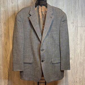 Lauren Ralph Lauren Men's Classic Wool Gray Houndstooth  Sport Coat - Size 46S